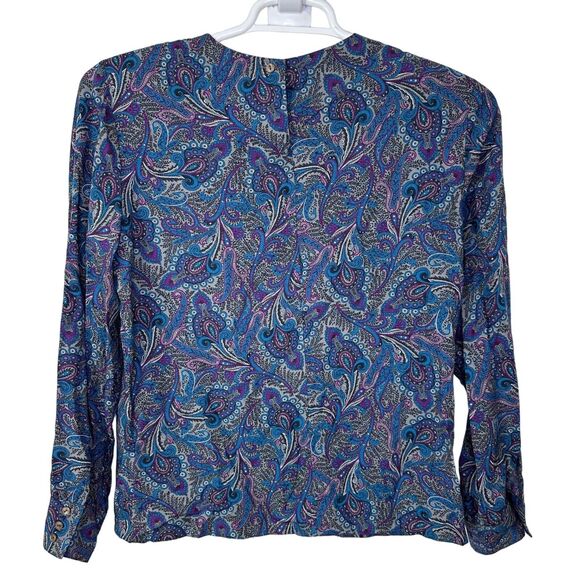 Vintage Pendleton Women's 10 Blazer Skirt Blouse Suit‎ Set Blue Wool USA Made - Picture 4 of 15